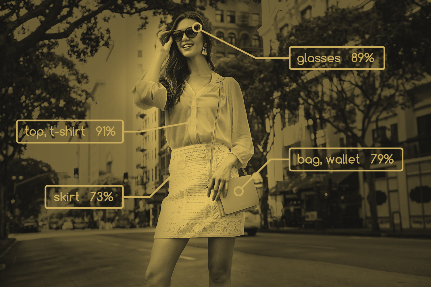 Fashion recognition case frame